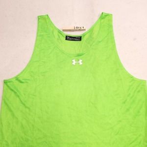 Under Armour Athletic Tank Top Shirt Adult Mens Size Large L Green White